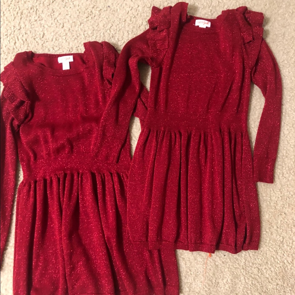 Cat & Jack Holiday Dresses (Size: Small & X-Small)